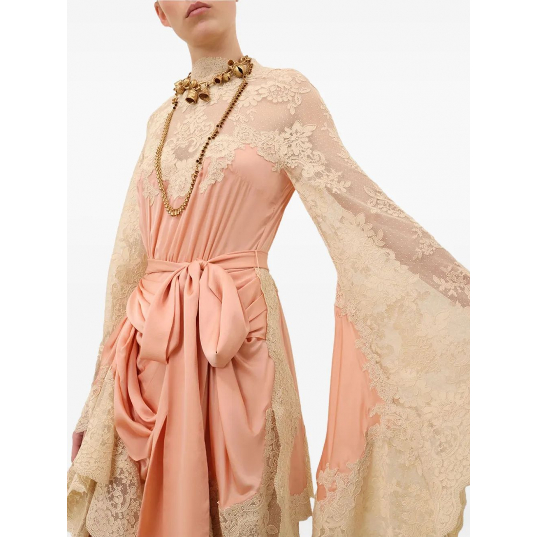 Robe 'Lace-Trimmed High-Low' pour Femmes