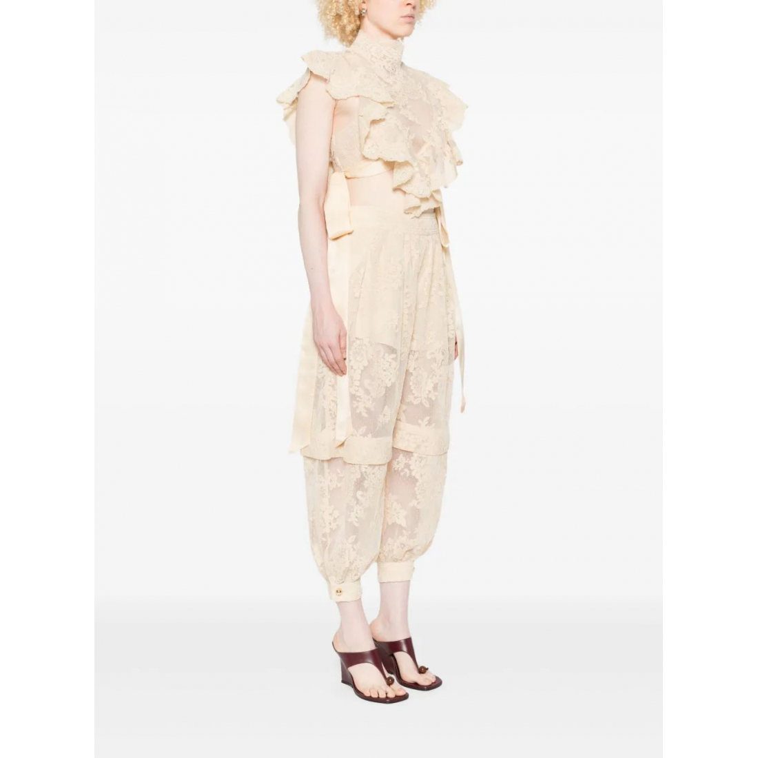 Top 'Hypnotic Lace Ruffled' pour Femmes