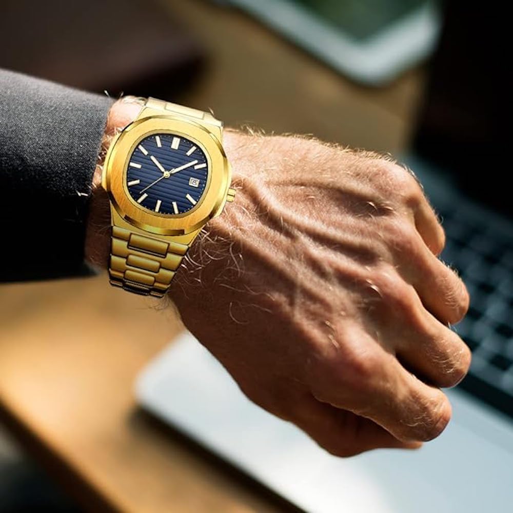 Men's 'Contemporary Blue Dial' Watch