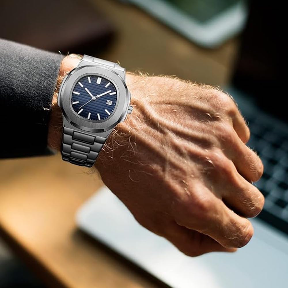 Men's 'Contemporary Blue Dial' Watch