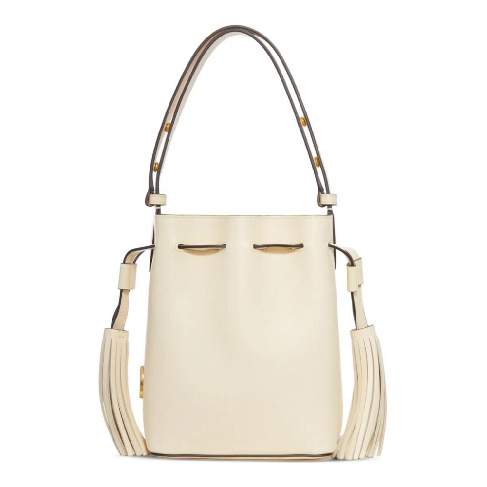 Women's 'V-Logo Tassel' Bucket Bag