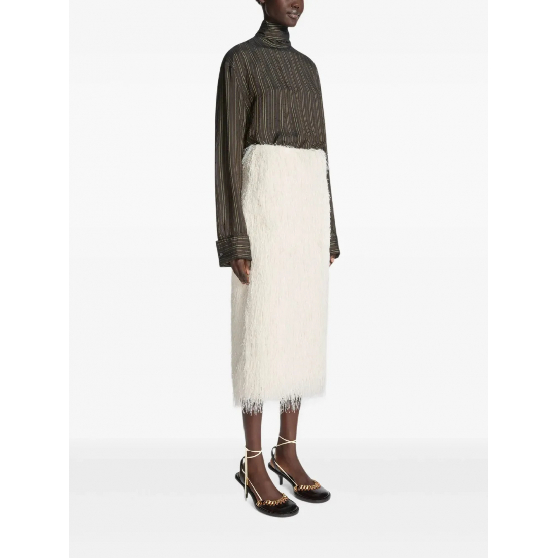 Jupe Midi 'Fringed' pour Femmes