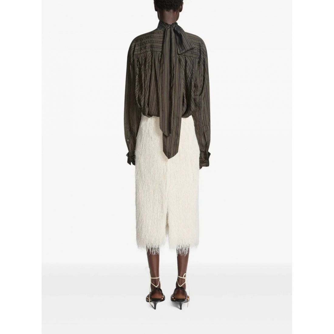 Jupe Midi 'Fringed' pour Femmes