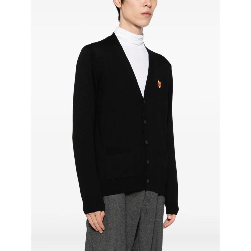 Cardigan 'Bold Fox Head Patch' pour Hommes