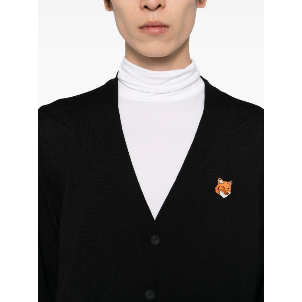 Cardigan 'Bold Fox Head Patch' pour Hommes