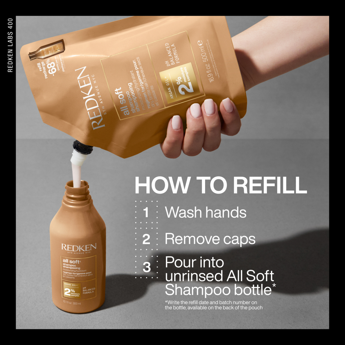 Recharge de shampoing 'All Soft' - 500 ml
