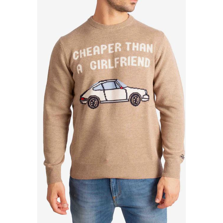 Pull 'Car-Motif Crew-Neck' pour Hommes