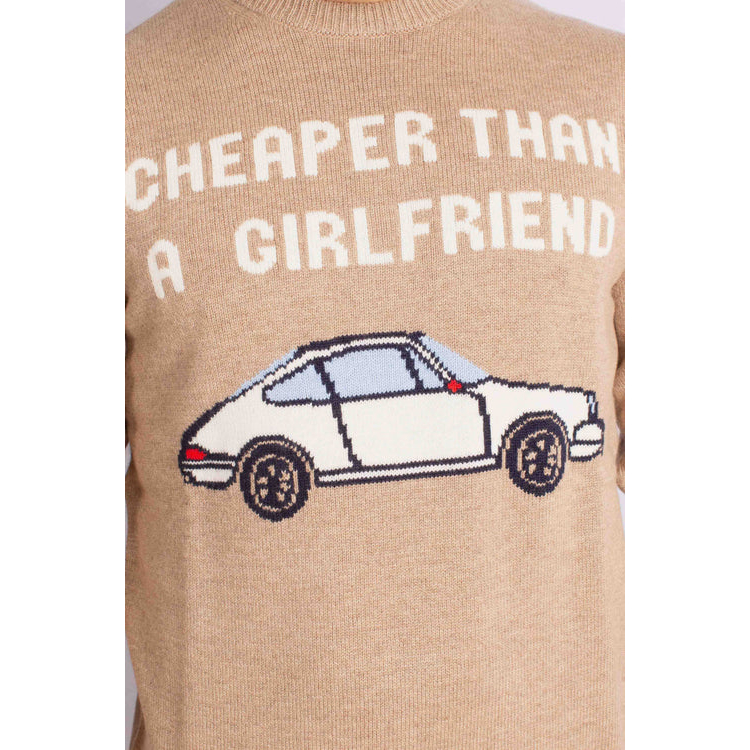 Pull 'Car-Motif Crew-Neck' pour Hommes
