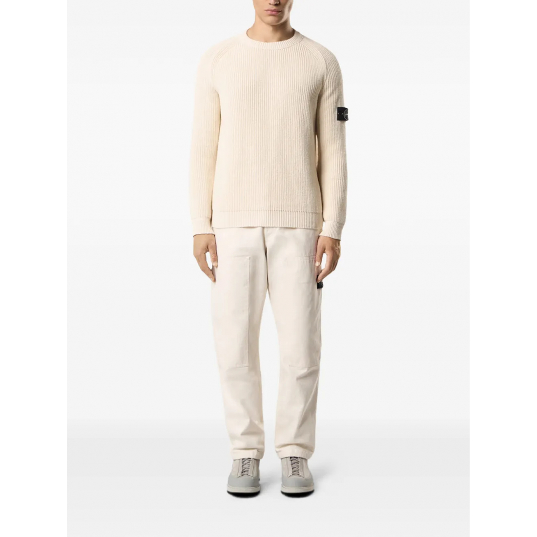 Pull 'Compass-Badge Ribbed' pour Hommes