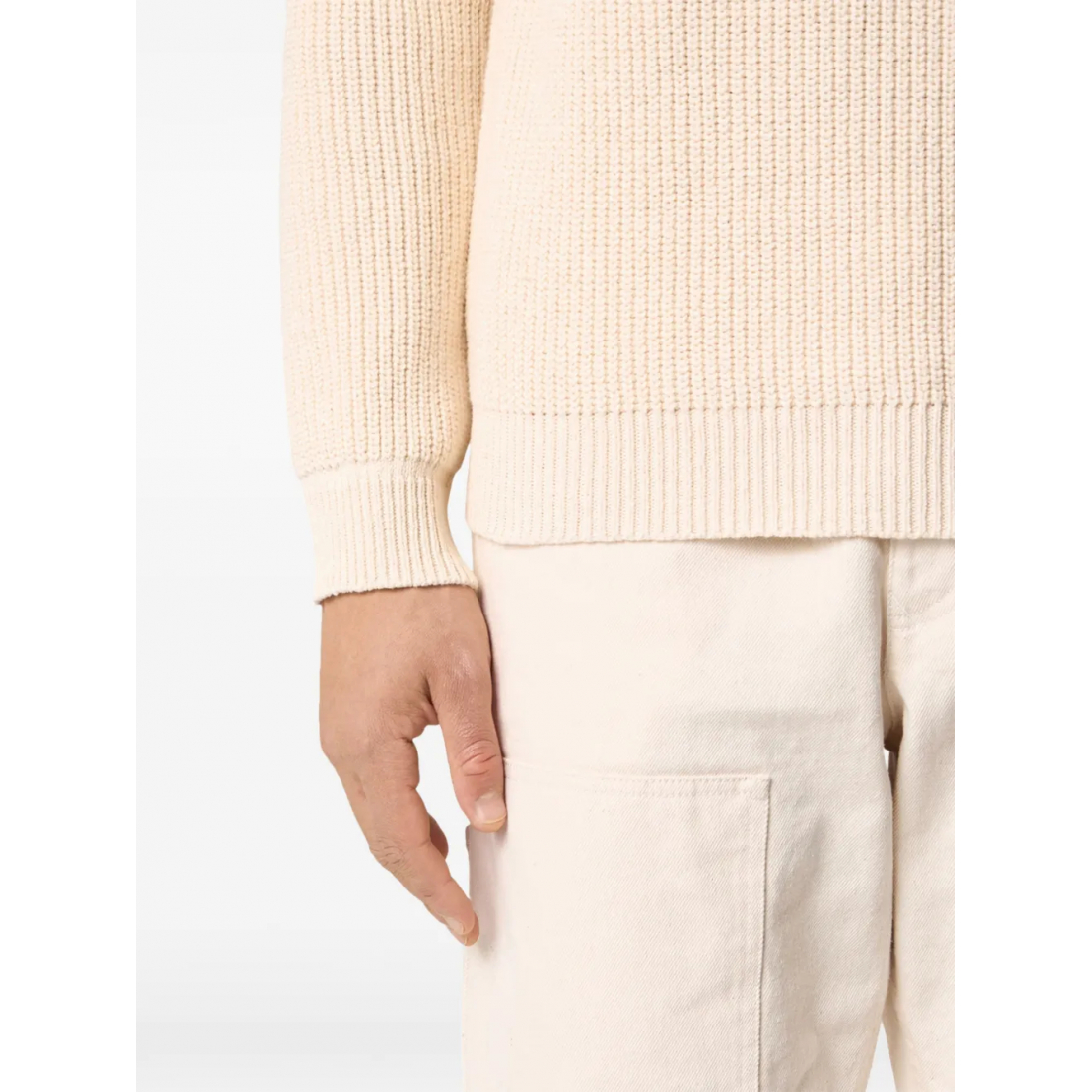 Pull 'Compass-Badge Ribbed' pour Hommes