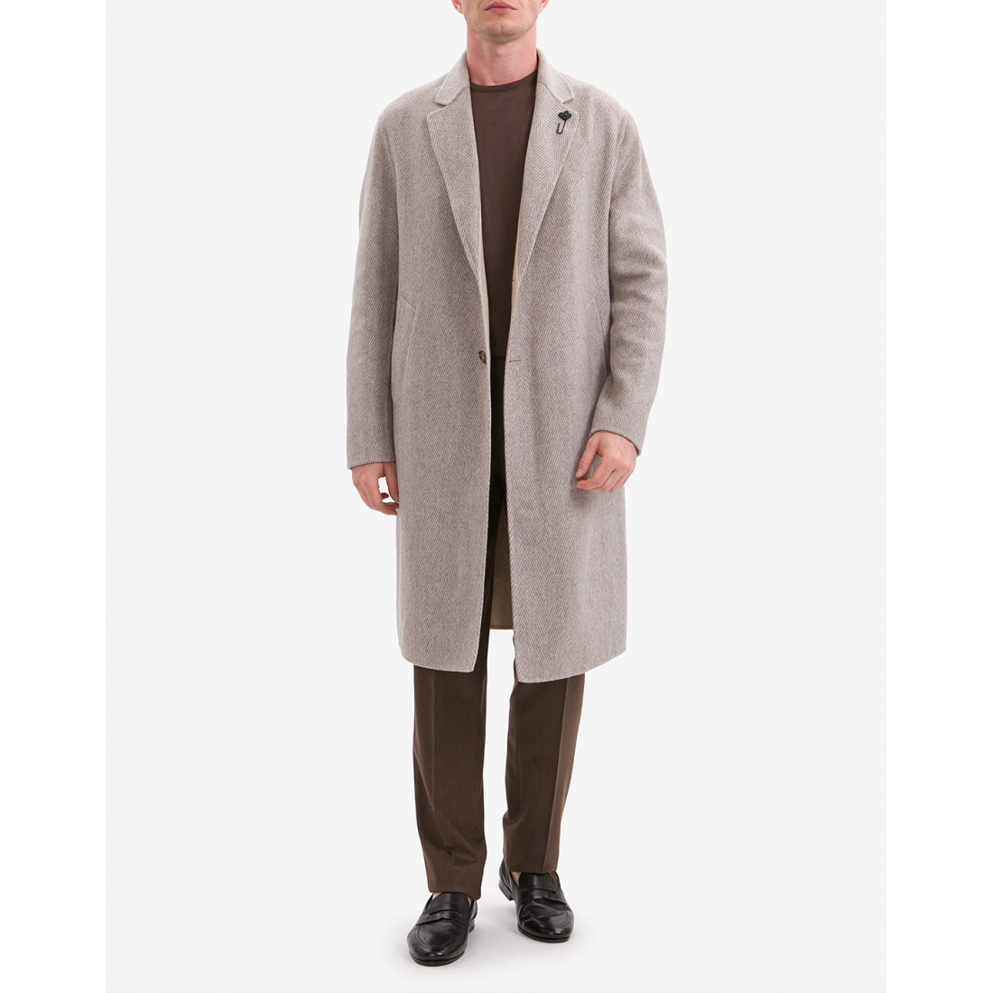 Manteau 'Herringbone Three-Button' pour Hommes