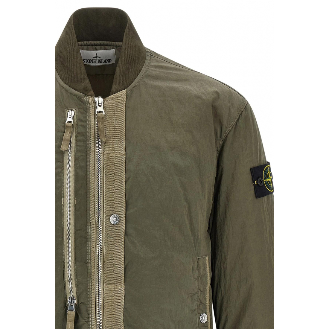 Blouson bomber 'Ribbed-Trims Zip-Up' pour Hommes