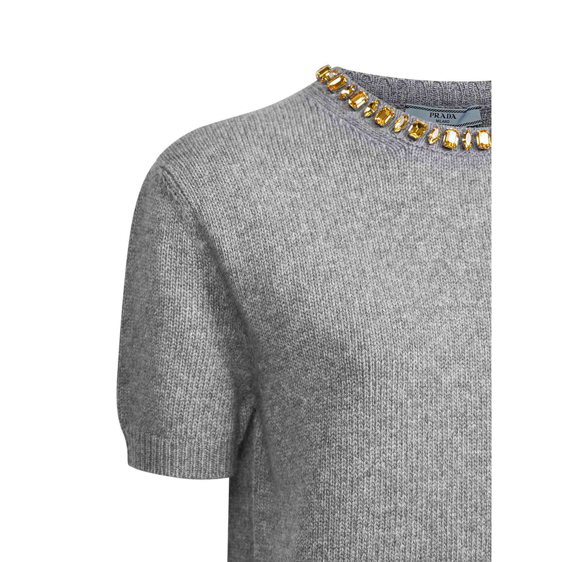 Pull à manches courtes 'Crystal Embellished' pour Femmes