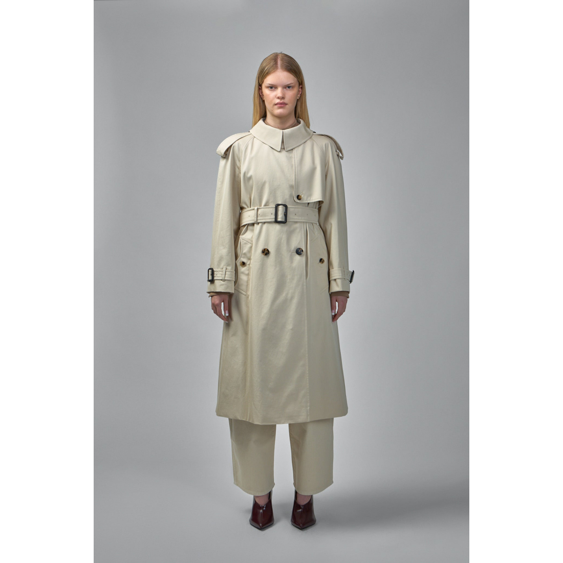 'Belted Double-Breasted' Trenchcoat für Damen