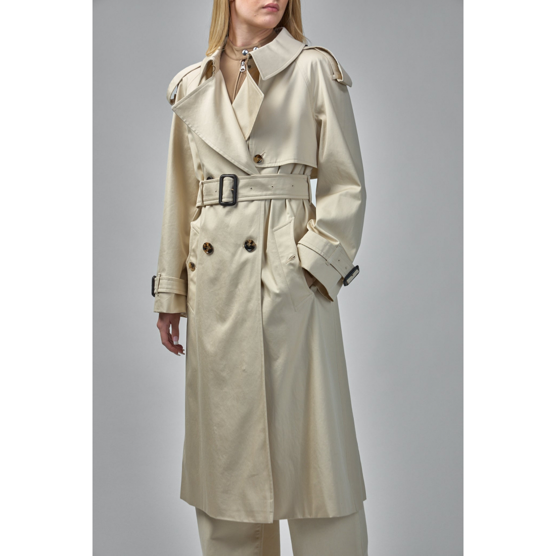 'Belted Double-Breasted' Trenchcoat für Damen
