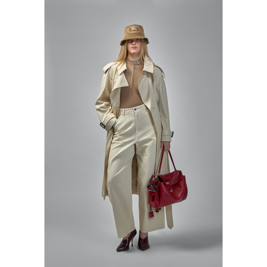 'Belted Double-Breasted' Trenchcoat für Damen