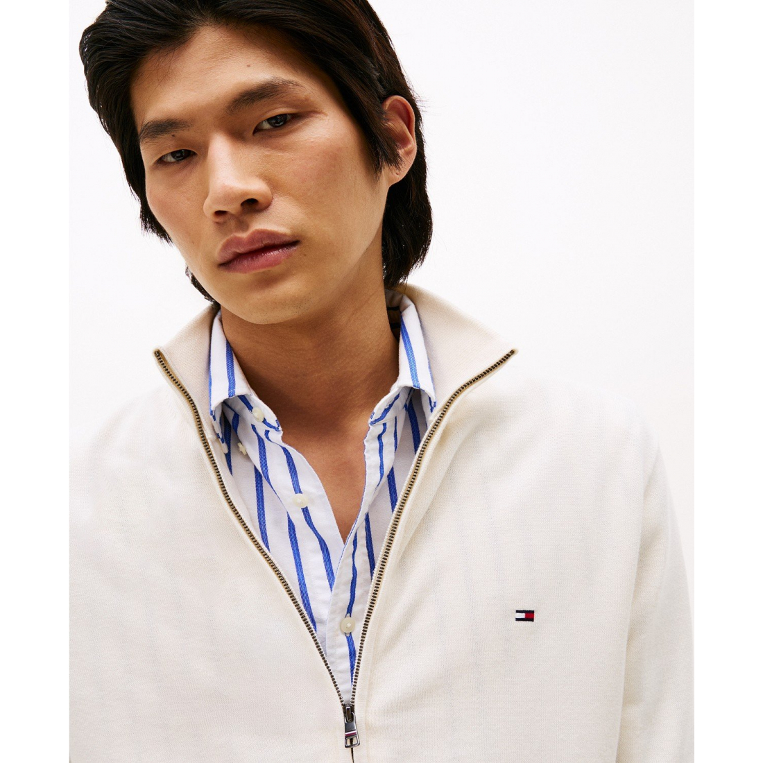 Pull 'Essential Zip-Thru' pour Hommes