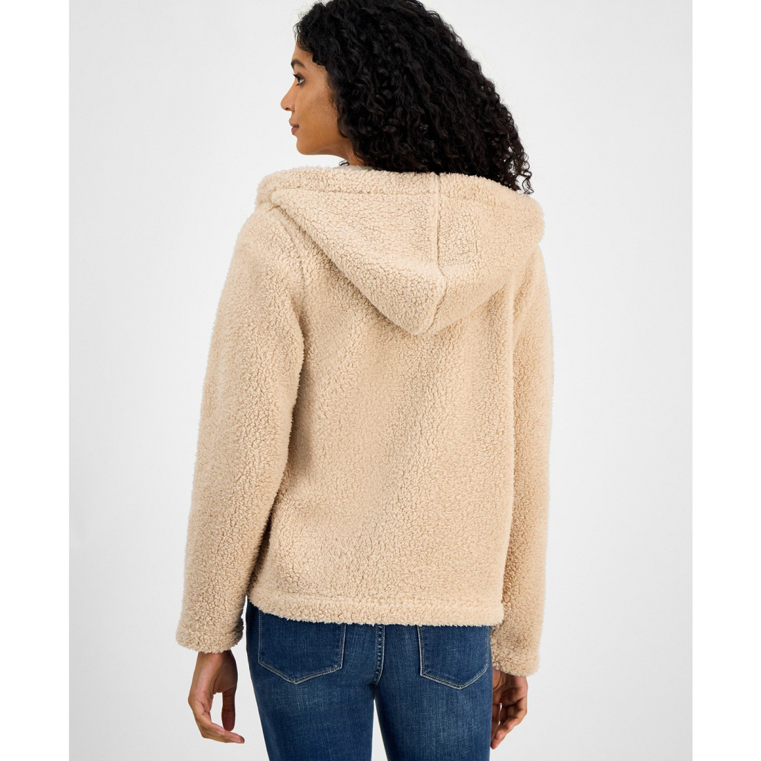 Veste de Survêtement 'Zip-Front Long-Sleeve Sherpa' pour Femmes