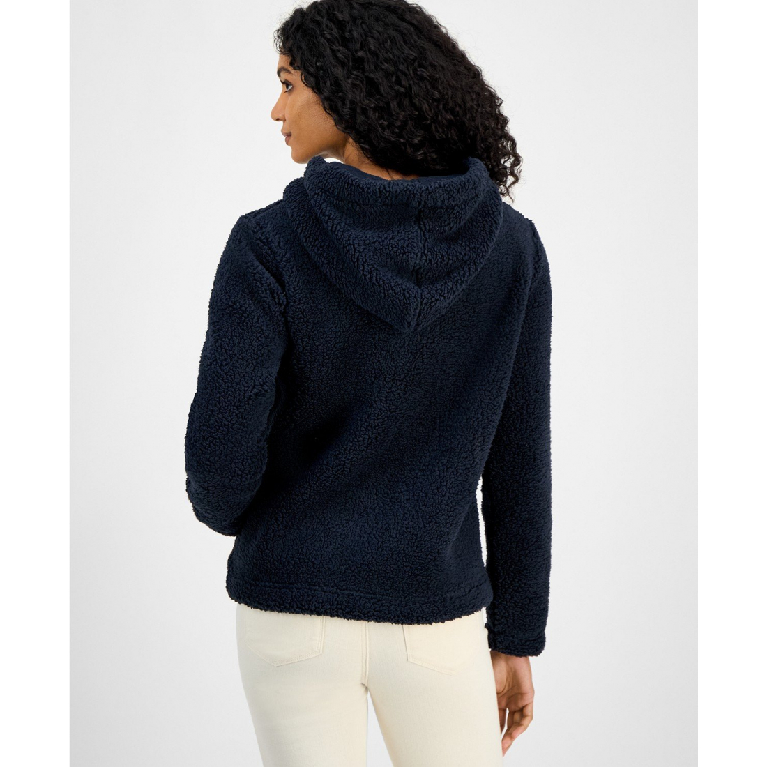 Veste de Survêtement 'Zip-Front Long-Sleeve Sherpa' pour Femmes