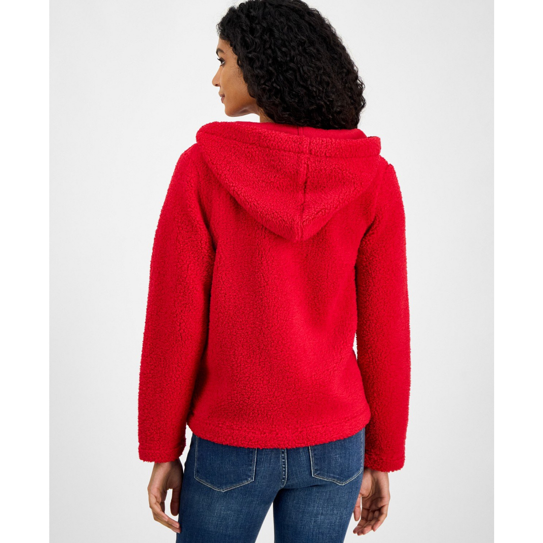 Veste de Survêtement 'Zip-Front Long-Sleeve Sherpa' pour Femmes