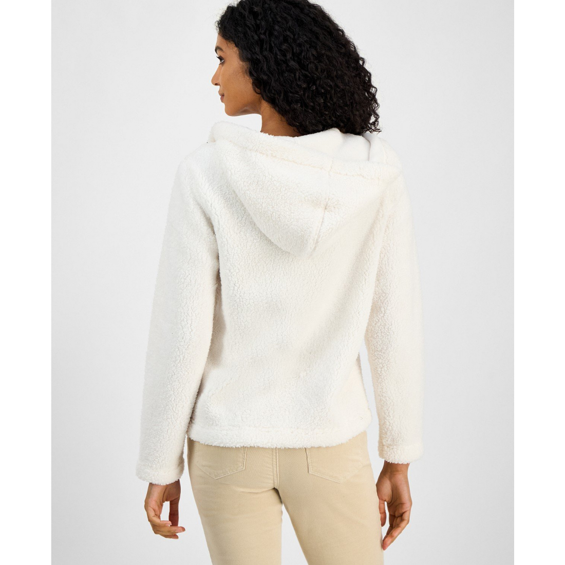 Veste de Survêtement 'Zip-Front Long-Sleeve Sherpa' pour Femmes
