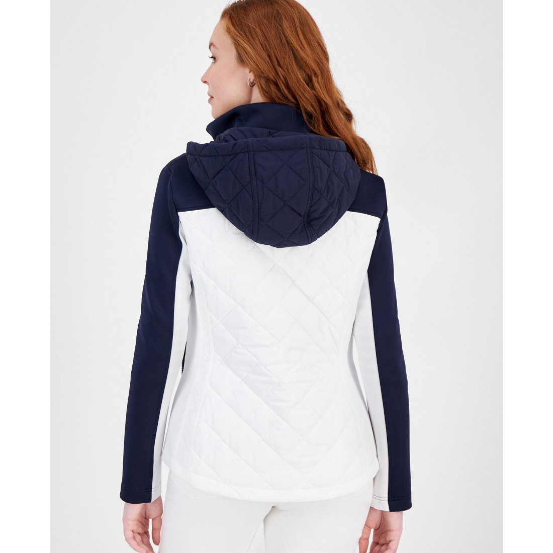 Women's 'Colorblocked Quilted Scuba-Trim' Track Jacket