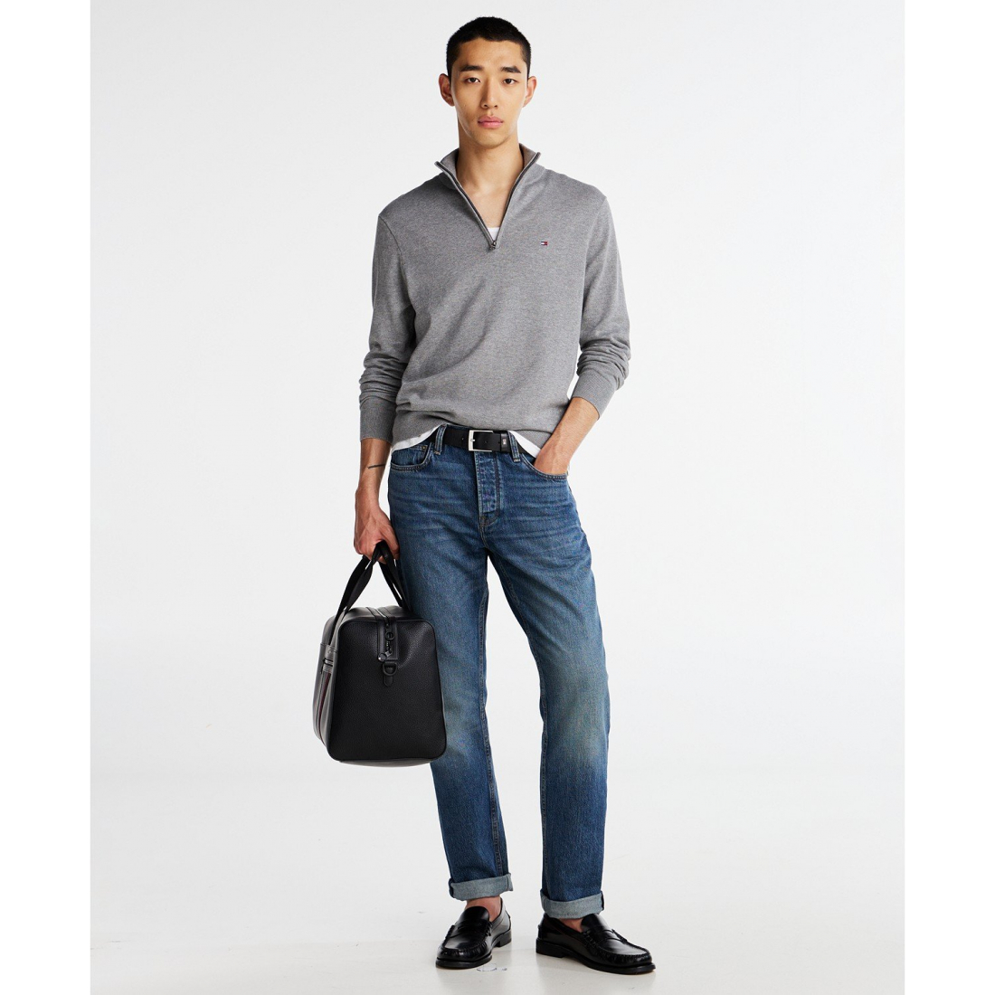 Pull-over 'Essential Quarter-Zip Knit' pour Hommes