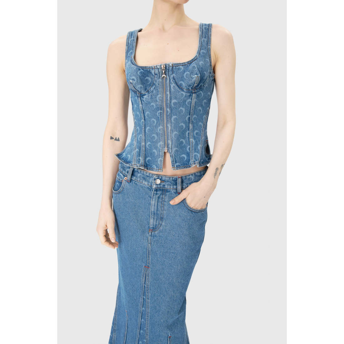 Haut sans manches 'Moon-Print Zip-Up' pour Femmes