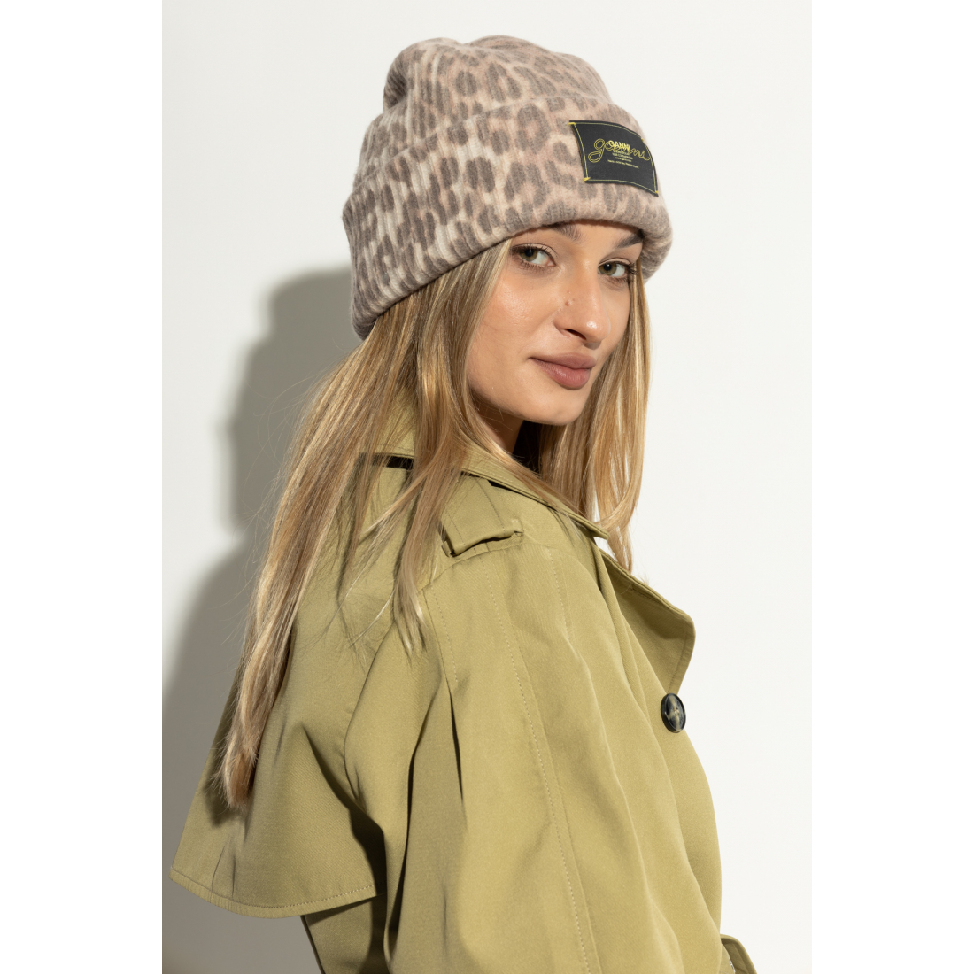 Bonnet 'leopard-print' pour Femmes