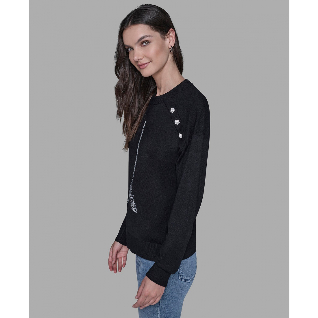 Women's 'Eiffel Tower Print' Sweater