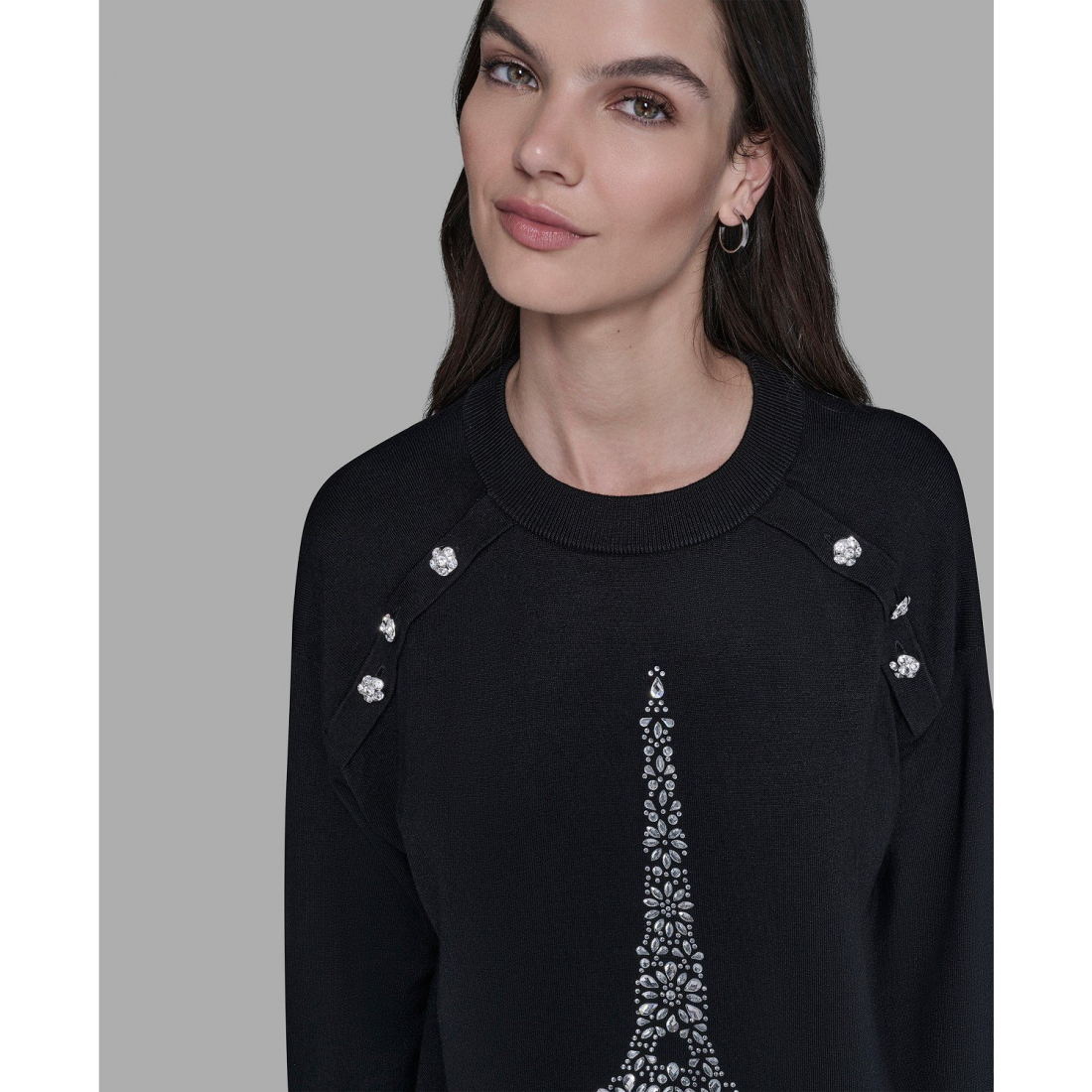 Women's 'Eiffel Tower Print' Sweater