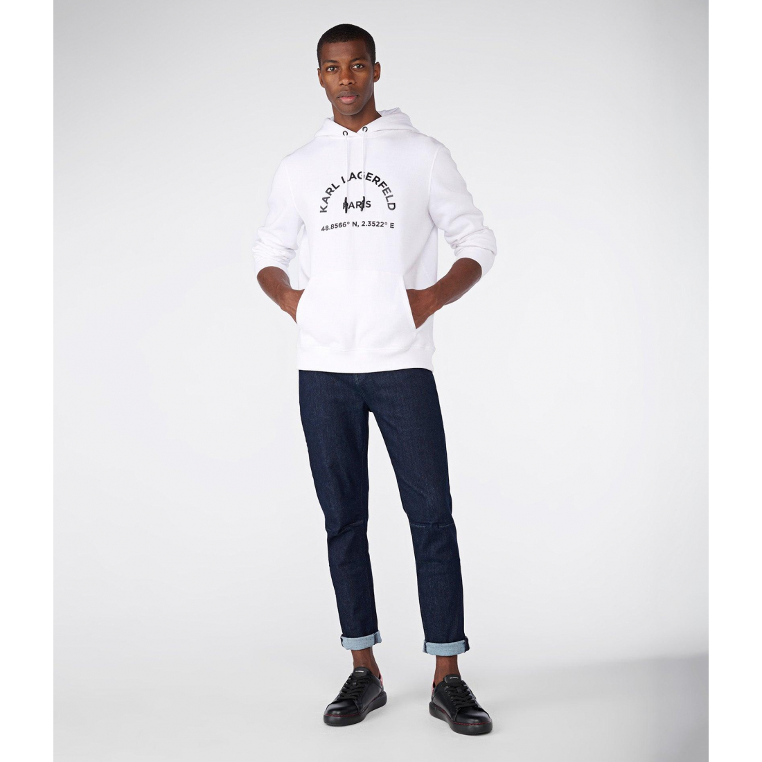 Sweatshirt à capuche  'Latitude/Longitude' pour Hommes