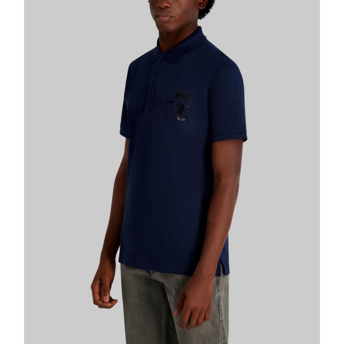 Polo 'Pique With Printed Karl And Choupette' pour Hommes