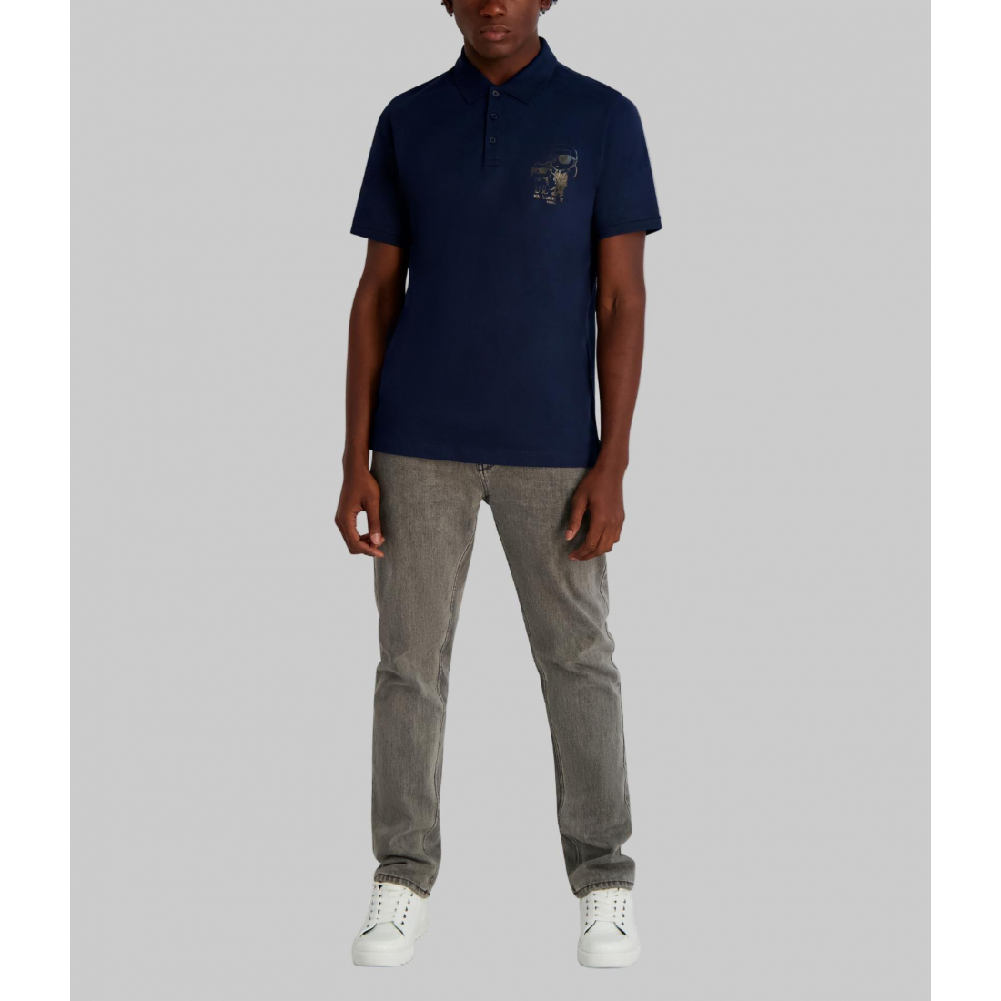 Polo 'Pique With Printed Karl And Choupette' pour Hommes