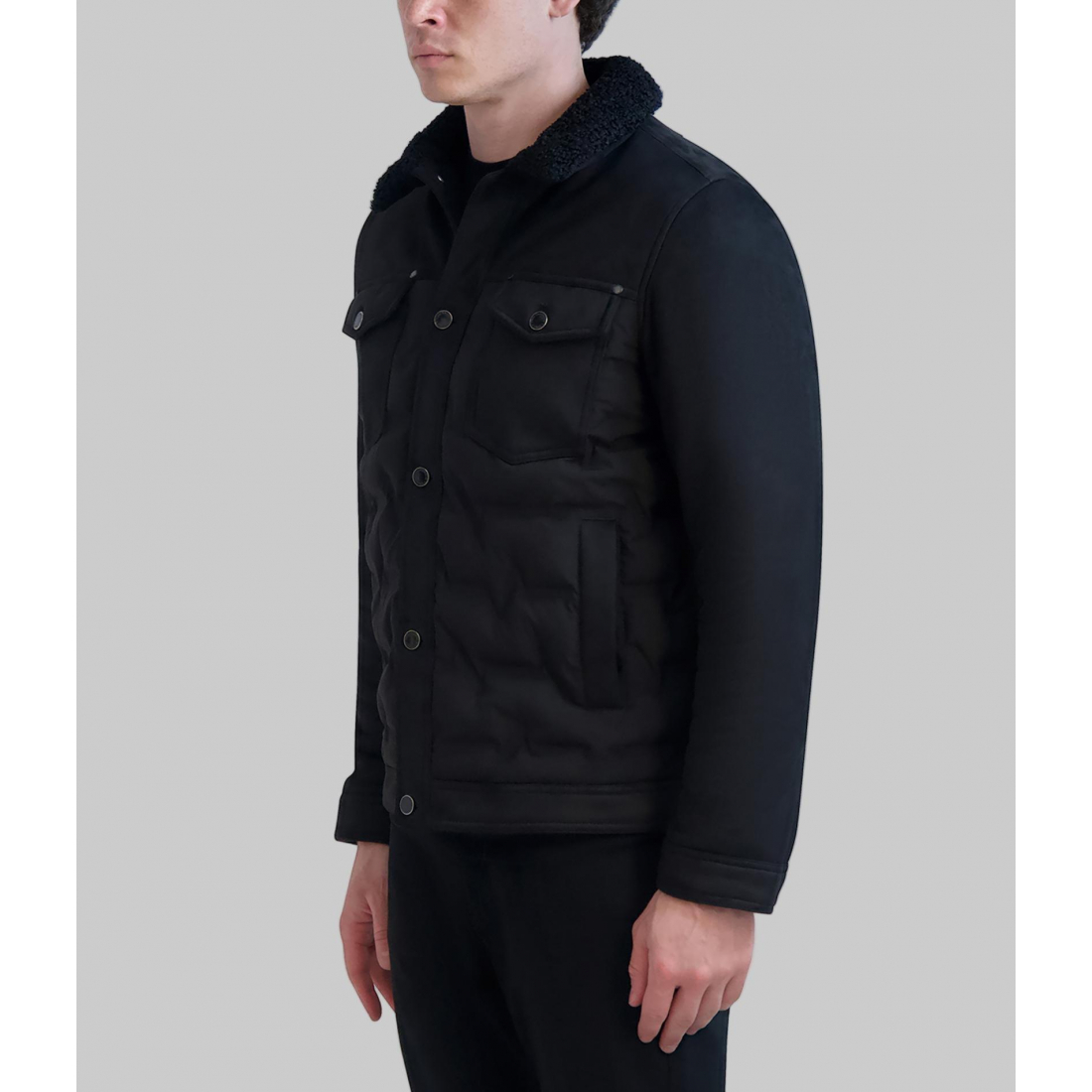 Veste 'Faux Suede Trucker' pour Hommes