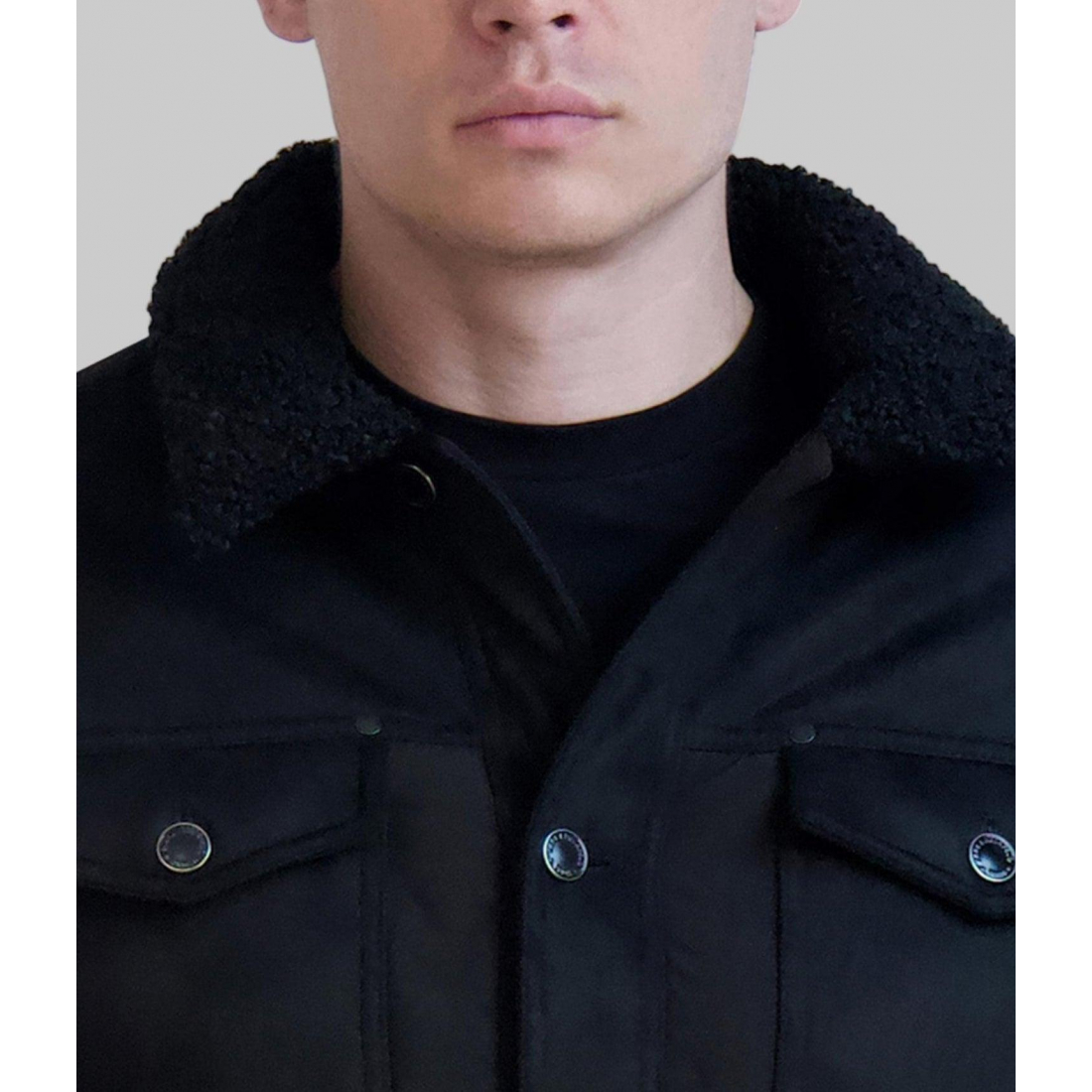 Veste 'Faux Suede Trucker' pour Hommes