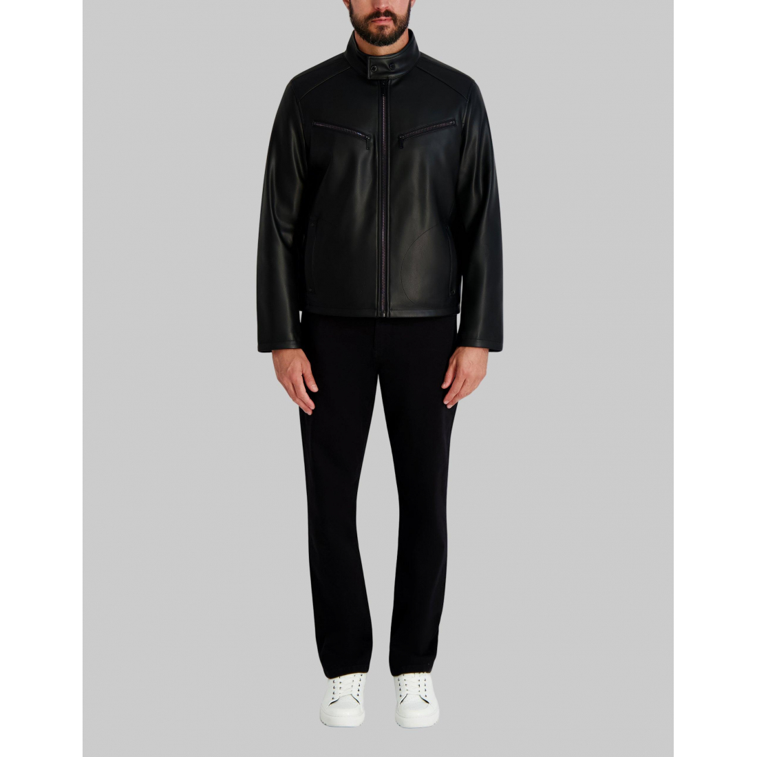Veste en cuir 'Circle Stitch' pour Hommes