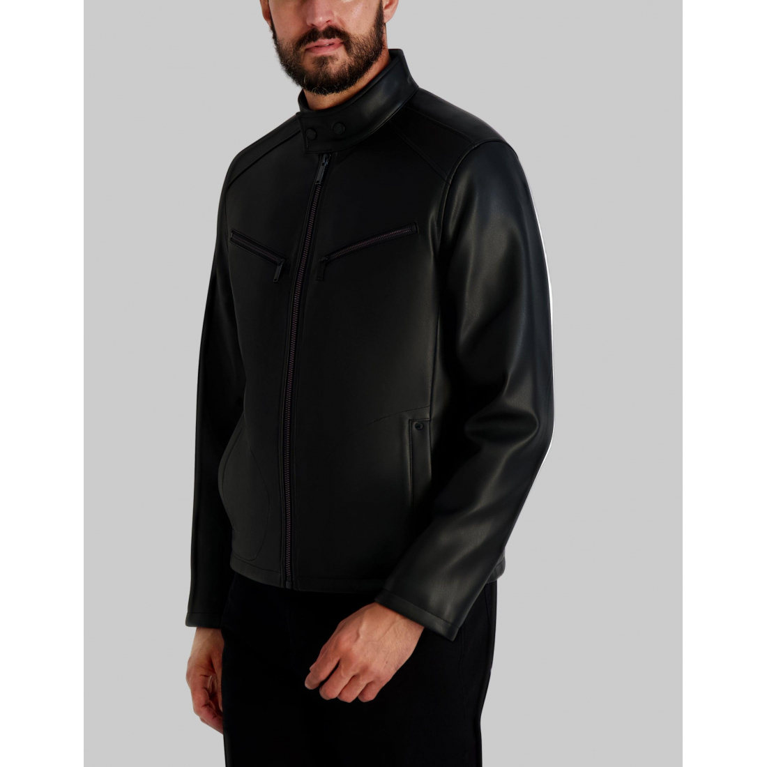 Veste en cuir 'Circle Stitch' pour Hommes