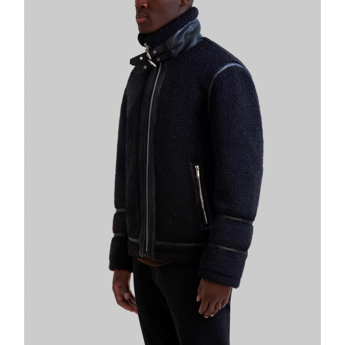 'Faux Shearling' Jacke für Herren