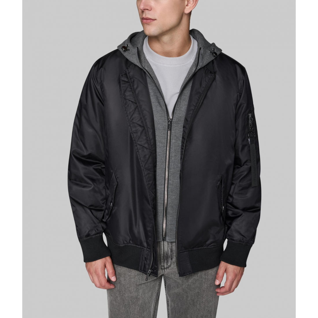 Blouson bomber 'Hooded Signature Logo' pour Hommes