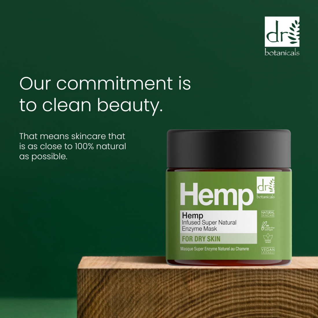 Masque visage 'Hemp Infused Super Natural Enzyme' - 60 ml