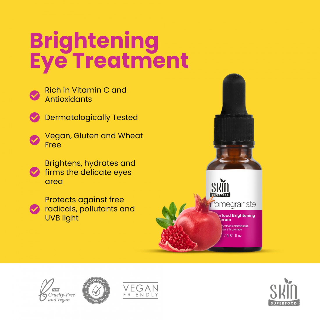 Sérum pour les yeux 'Pomegranate Superfood Brightening' - 15 ml