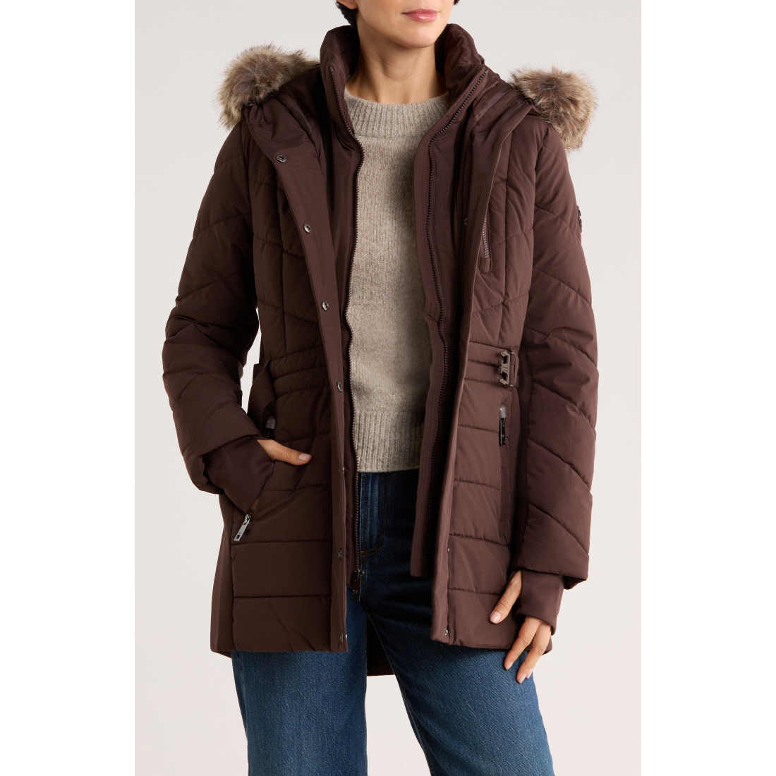 Veste matelassée 'Belted' pour Femmes