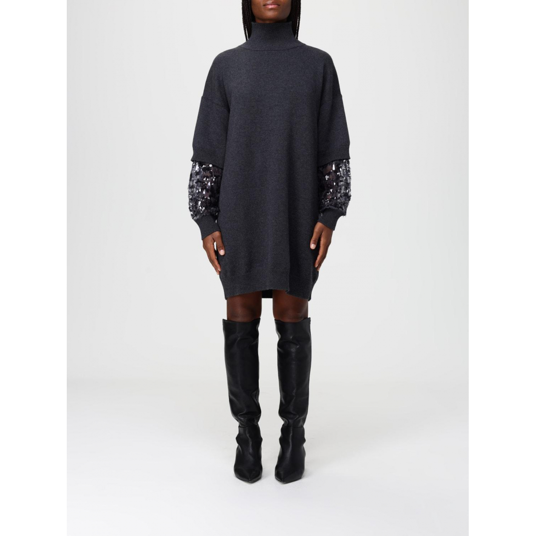 'Sequin-Embellished' Kleid mit langen Ärmeln für Damen