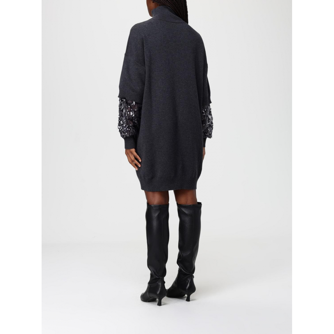 'Sequin-Embellished' Kleid mit langen Ärmeln für Damen