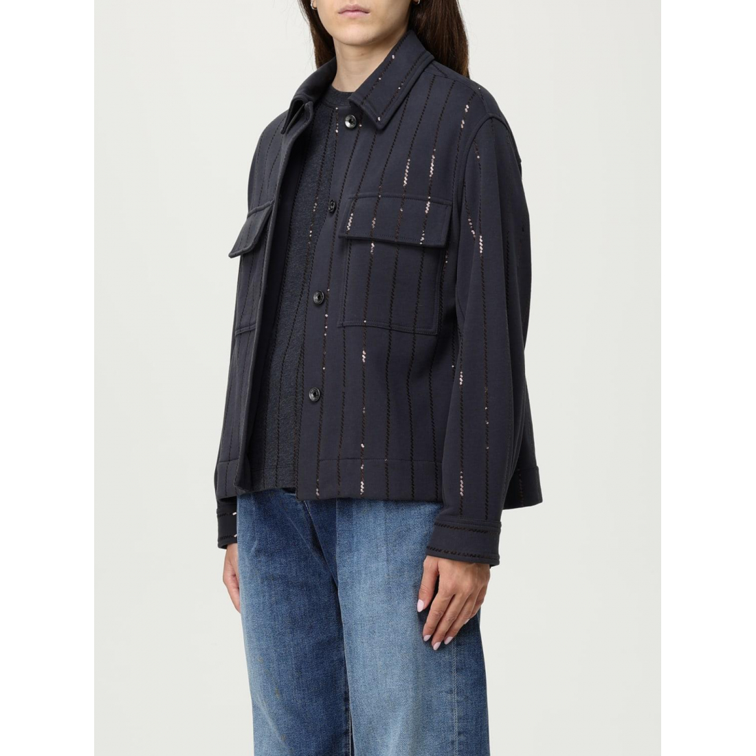 Women's 'Sequin-Striped' Shirt