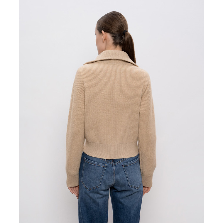 'Shiny Flap Detail' Strickjacke für Damen