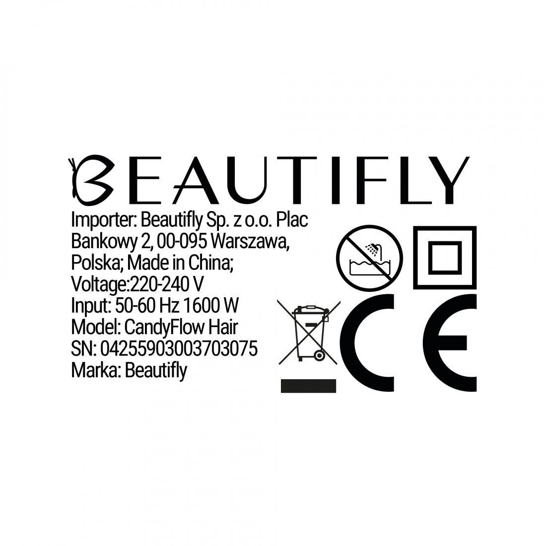 Candy Flow Rose 1200W Hair Dryer