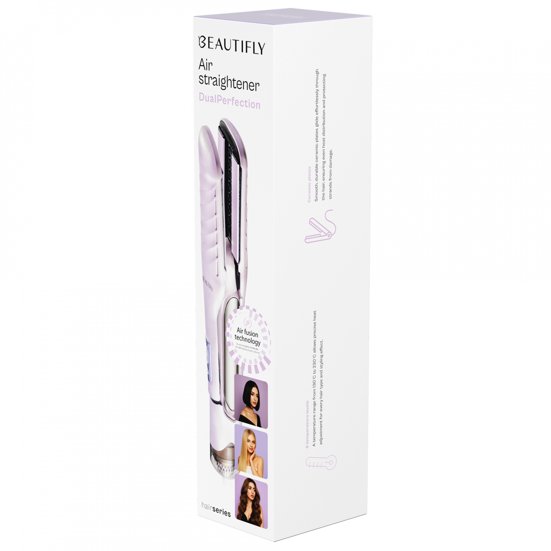 DualPerfection Air Styler Hair Straightener, Pink