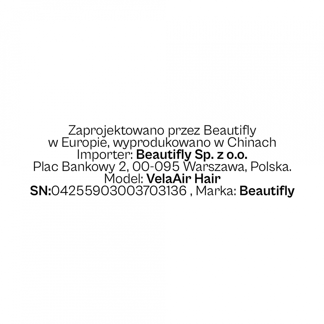 VelaAir Black Hair Dryer